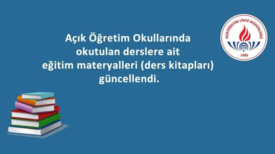 AÇIK ÖĞRETİM LİSESİ DERS KİTAPLARI GÜNCELLENDİ